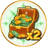 2x Money fruit from Blox Fruits game